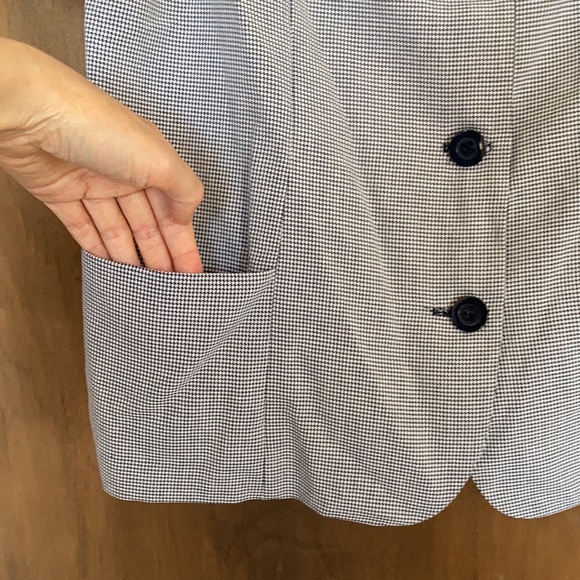 Vintage Small hounds tooth print jacket with shoulder pads & pant - Picture 7 of 17